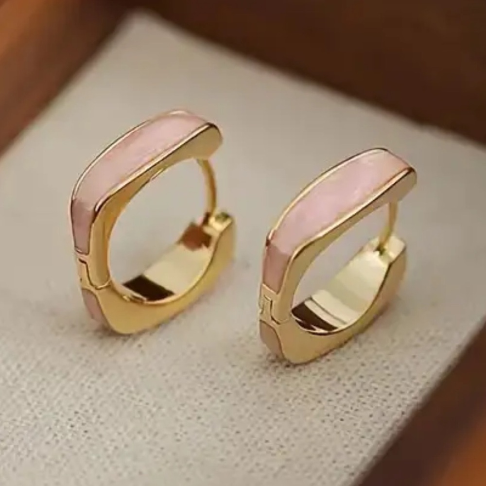 14k Gold Plated Soft Curve Hoop Earrings